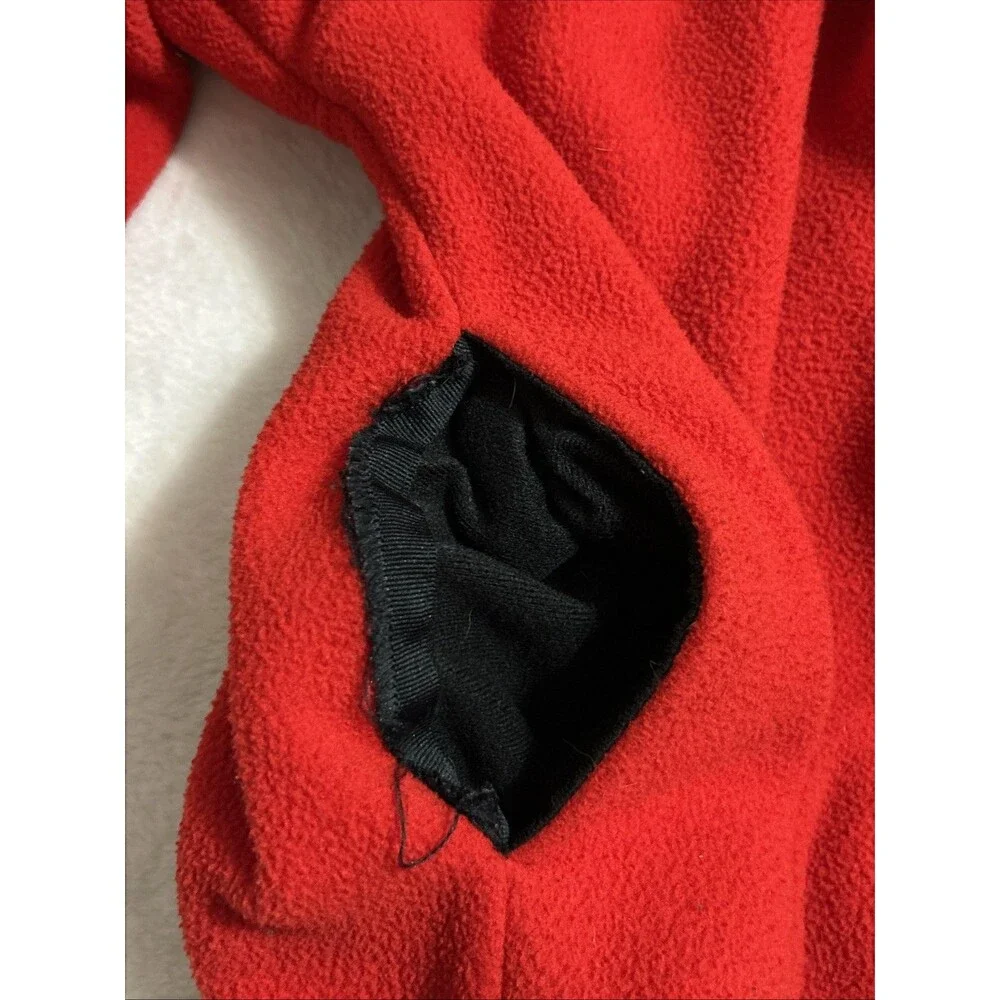 VTG 90's Marlboro Fleece Pullover Sweatshirt  1/4 Snap Red Mens XL WITH FLAW
